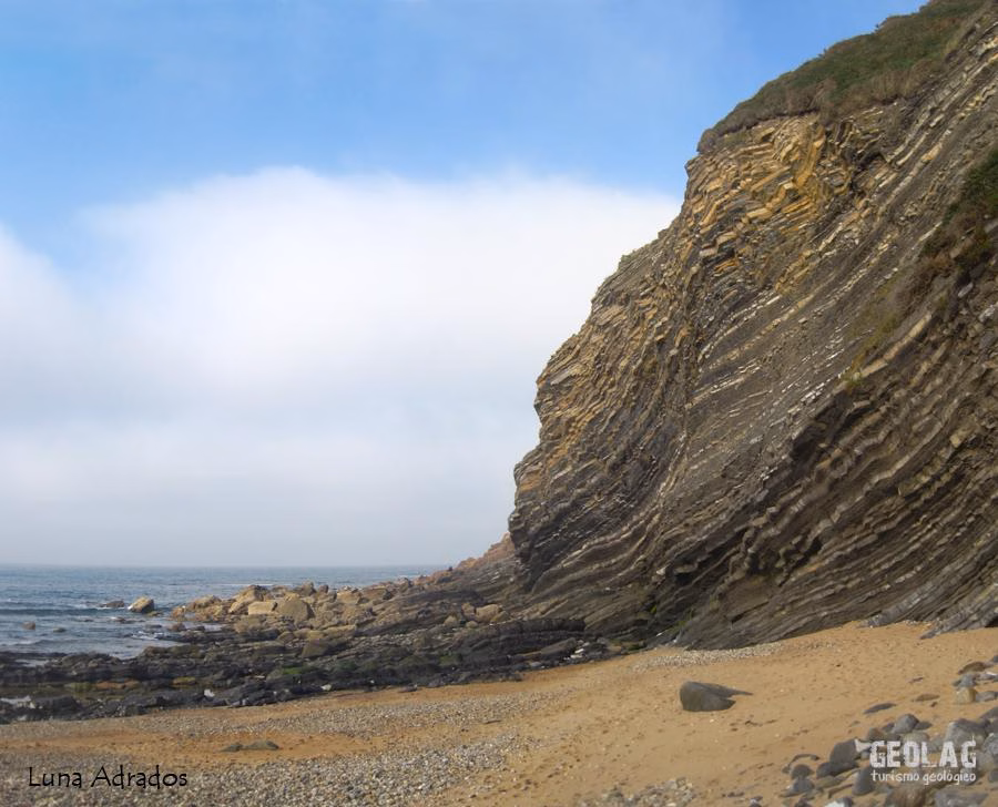 Estratos jurásicos en el litoral asturiano