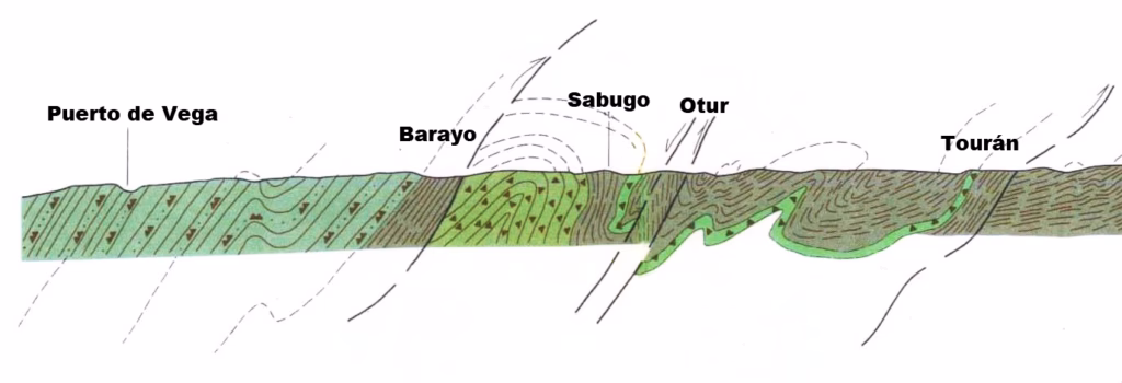 Geological Profile of the Section Between Barayo and Tourán Beach